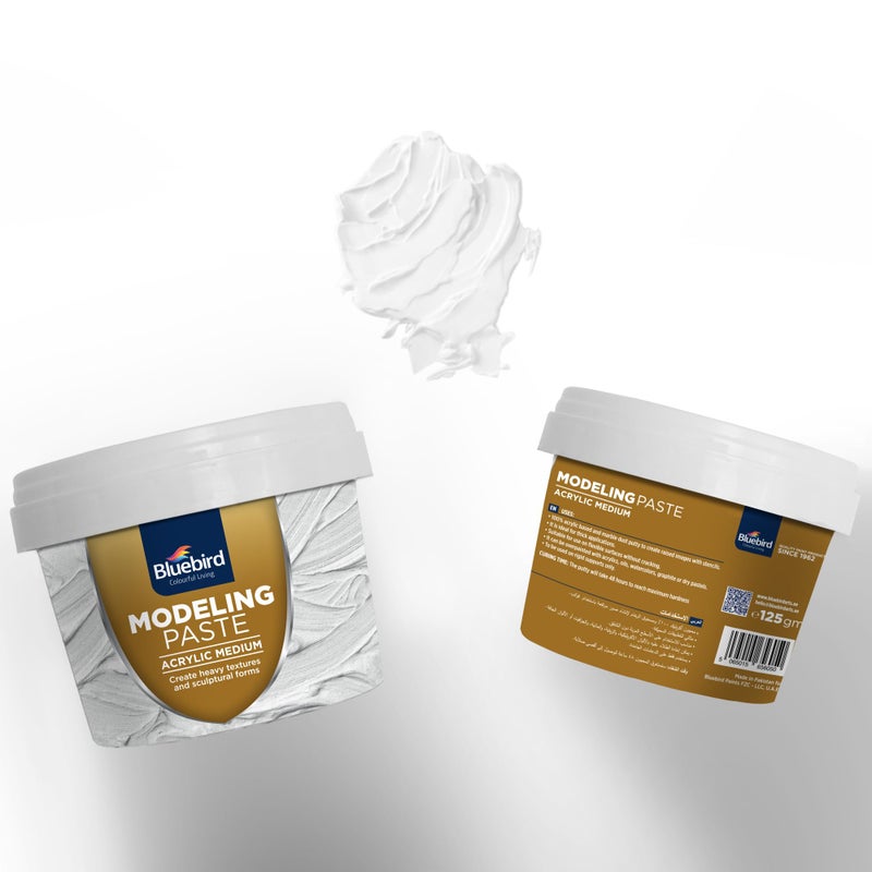 Bluebird Thick Modeling Paste White 5.3 Oz / 150gm - High Density, Acrylic Medium for Texture, Thickness, Dimension Additive and Christmas Decorations - Image 5